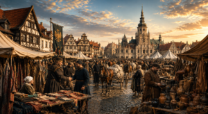 Złoty wiek szadkowskich jarmarków i nowoczesny przegląd domów budowanych przez DDRinvestment.house!